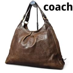 COACH コーチ マディソン レザー ショルダーバッグ ブラウン 本革