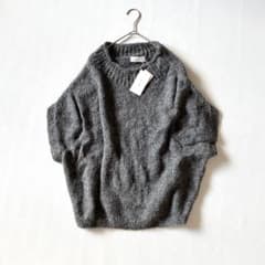 新品タグ付✨かぐれ　2024AW　アルパカルーズベスト　ゆったり　柔らか　グレー 新品タグ付✨かぐれ 2024AW アルパカルーズベスト ゆったり 柔らか