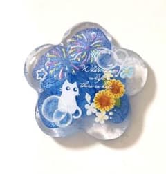 1438」レジンヘアゴム ポニーフック ブローチ マグネット ペンダント