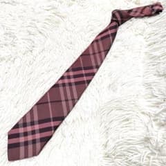 BURBERRY LONDON ✨️ 細身 ネクタイ ノバチェック くすみピンク