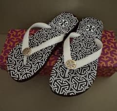 TORY BURCH ビーチサンダル ホワイト ブラウンのサムネイル