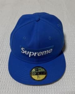 Supreme New Era 59FIFTYキャップ ブルー 7 1/4 - メルカリ