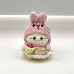 E*様 【同じデザイン再販なし】あみぐるみ　ぬいぐるみ　編み物　あひる 夏限定デザイン】再販なし あみぐるみ ぬいぐるみ 編み物 あひる