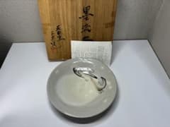 【K-292】【中古】松本三男作　墨流皿 陶器 在田窯 K-292】【中古】松本三男作 墨流皿 陶器 在田窯 - メルカリ