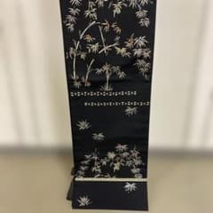 龍村美術織 袋帯黒地 竹葉紋錦 - メルカリ