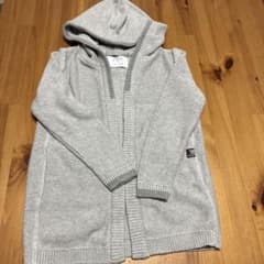 ZARA KIDS フード付きニットパーカー グレー 110cmのサムネイル