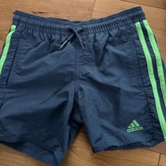 adidas 水着 ネイビー グリーンストライプのサムネイル