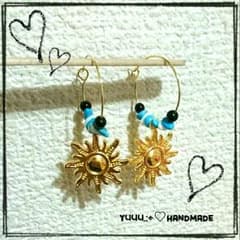 太陽とターコイズピアス H&M ザラ ネイティブ チャイハネ バックス エモダのサムネイル