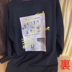プリントTシャツ 長袖 ブラックのサムネイル