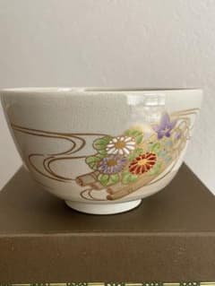 京焼.清水焼　抹茶碗　香菊窯　茶道具　化粧箱付き　昭和レトロ