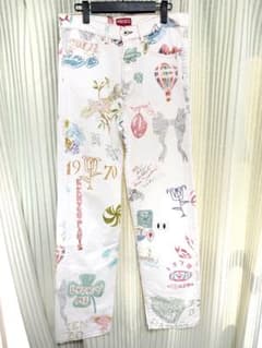 KENZO 総柄プリント デニムパンツ ホワイト 29のサムネイル