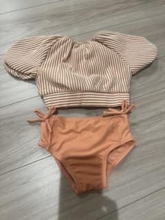 女の子 セパレート水着 ストライプ フリル　90㎝のサムネイル