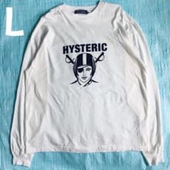 美品☆ヒステリックグラマー⬜︎ロンT⬜︎長袖カットソー⬜︎レイダース⬜︎ホワイト⬜︎L 極美品☆ヒステリックグラマー⬜︎ロンT⬜︎長袖カットソー