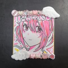 手描きイラスト 色紙 アート デコレーション 一点物 萌え絵 地雷 平成のサムネイル