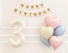 3歳誕生日バースデーバルーン　ガーランドセットのサムネイル