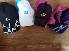 バラ売ok！大会キャップ４点セットMIZUNOYONEXルーセント帽子のサムネイル