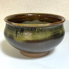 京焼 清水焼 抹茶碗 武楽窯 陶印有 天目釉 鉄砂文 茶道具 伝統工芸e7のサムネイル