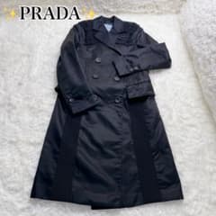 プラダ PRADA トレンチコート ナイロンコート ブラック グログランリボン m54862055434_1.jpg?1760790533