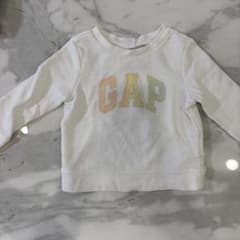 baby GAP トレーナー ホワイト 2歳　裏起毛のサムネイル