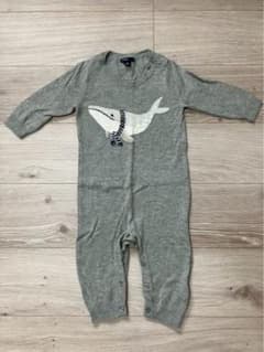 babyGap クジラ刺繍ロンパース 9-12ヶ月のサムネイル