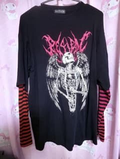 レフレム SKULL レイヤードロンT 赤のサムネイル