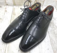 スコッチグレイン ストレート 25cm 黒　ビジネス 男 革靴 おまけ付きのサムネイル