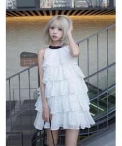 Darich ダーリッチ ドットティアードアメスリミニワンピース FL - メルカリ