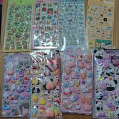 ぷっくりシール ステッカー 8枚セット まとめ売りのサムネイル
