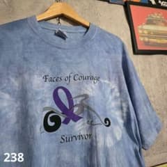 半袖Tシャツ タイダイ XL 水色 青 紫 企業T ゆるだぼ US古着