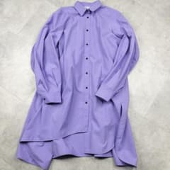ENFOLD エンフォルド ロングシャツワンピースラベンダー バック 