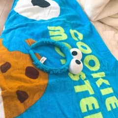【セット売り】USJ クッキーモンスター フード付きタオル カチューシャのサムネイル
