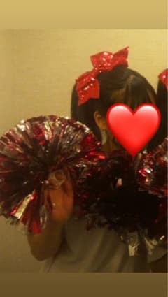 チアポンポン 2個 ＆ ヘアゴム セット 赤 JK 体育祭 文化祭のサムネイル