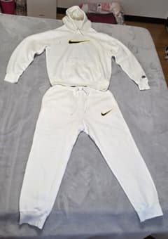 極美品NIKE セットアップ スウェット パーカー＆パンツ 裏起毛 オフ