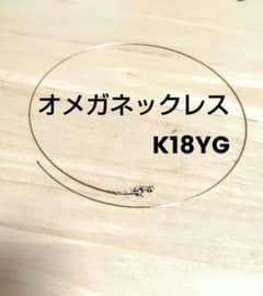 ♢K18YGスルーオメガネックレス形状記憶スライドアジャスター【GSTV