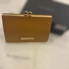 新品未使用 バーバリー ノバチェック 二つ折り財布 がま口 レザー 黄色