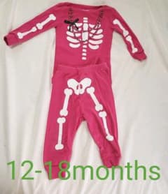 ハロウィン　骨パジャマ　女の子のサムネイル