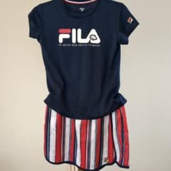 FILA】テニスセットアップ♡シャツМキュロットパンツL - メルカリ