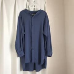 ニコアンド　カラーシルキーチュニックシャツ　ブルーのサムネイル