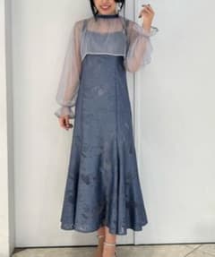 結婚式　お呼ばれ　ドレス　ブルーのサムネイル