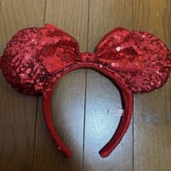 ミニーマウス風 赤いカチューシャ スパンコールのサムネイル