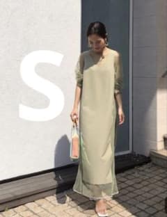 AMERI TULLE DOCKING DRESS グリーン カーキ ドレス - メルカリ