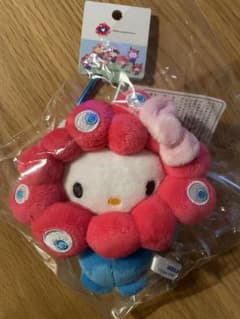 ミャクミャクなりきりぬいぐるみ　ハローキティ　カラビナ付きのサムネイル