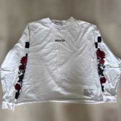 LEGENDA 長袖カットソー ホワイト バラ刺繍のサムネイル