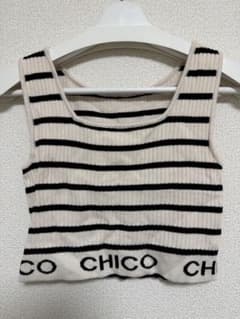 CHICO ストライプ ノースリーブニット Fのサムネイル