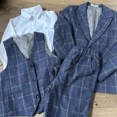 フォーマルスーツセット 140cmチェック柄のサムネイル