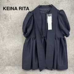 KEINA RITA ケイナリタ ボウタイタックギャザーブラウス ネイビー F