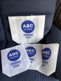 ABC STORES ハワイ 不織布エコバッグ 大1枚と小3枚の4枚セット未使用のサムネイル