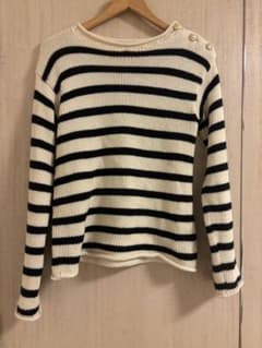 ChristianDior ディオール コットンカシミヤ ボーダーニット 36 - メルカリ