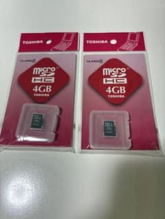 TOSHIBA microSDHCカード 4GB Class4 2枚セットのサムネイル