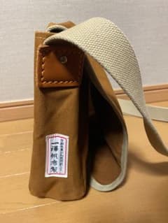 一澤帆布　ショルダーバッグ　美品　レンガ×ベージュ　信三郎　レア　廃盤 一澤帆布 ショルダーバッグ 美品 レンガ×ベージュ 信三郎 レア 廃盤